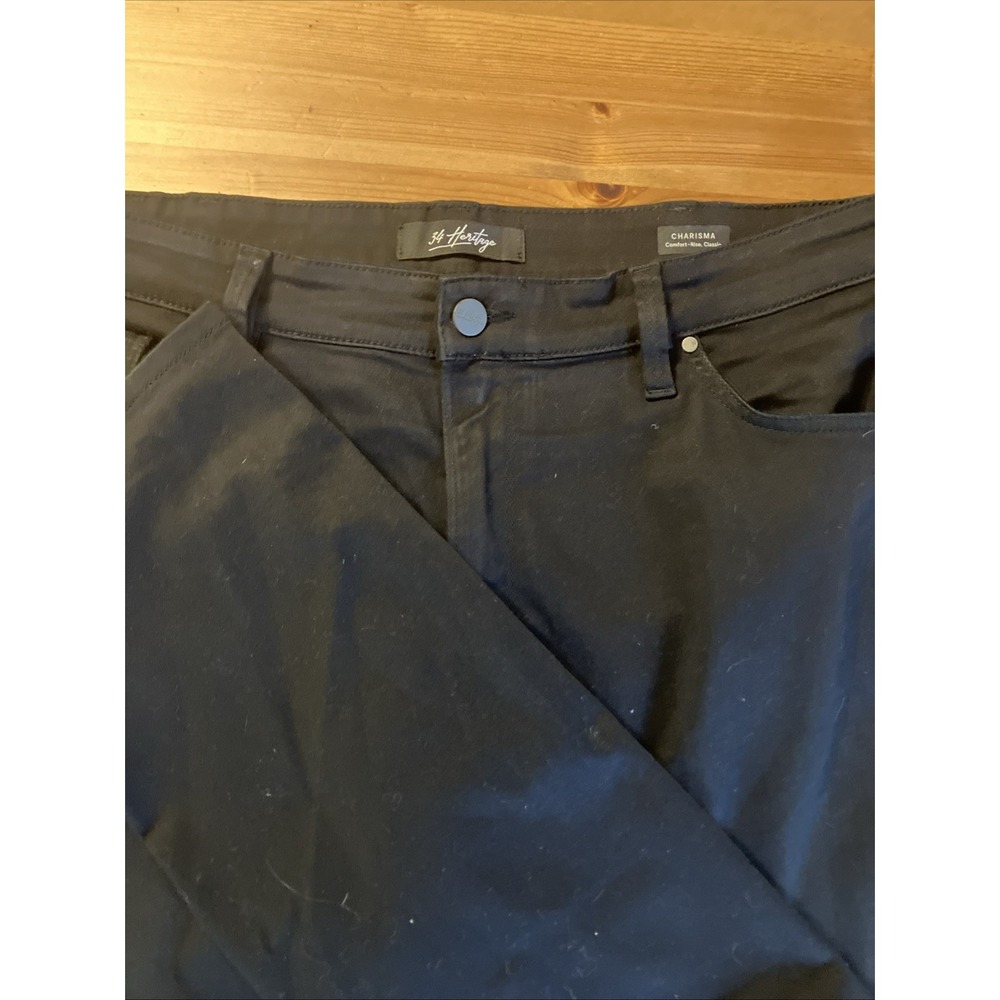 34 Heritage Charisma Jeans 40 X 34 Black Comfort-Rise Classic Fit